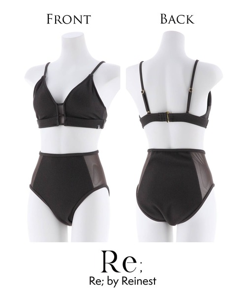 Re: by Reinest 黒 ビキニ セット KOEISTORE 水着 レディース 2025 春 夏 春夏 黒 ビキニ セット