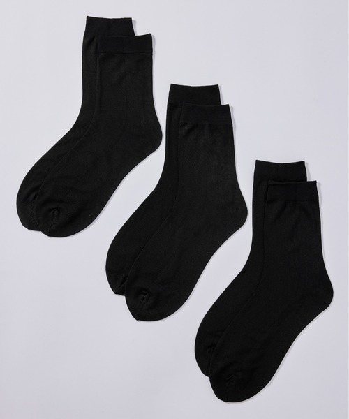 SETUP7（セットアップセブン） 靴下 「SETUP7」クルーソックス無地 3P