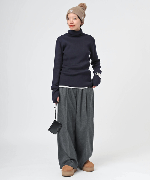 AP STUDIO ニット ウールリブタートルネックプルオーバー : ZOZOTOWN