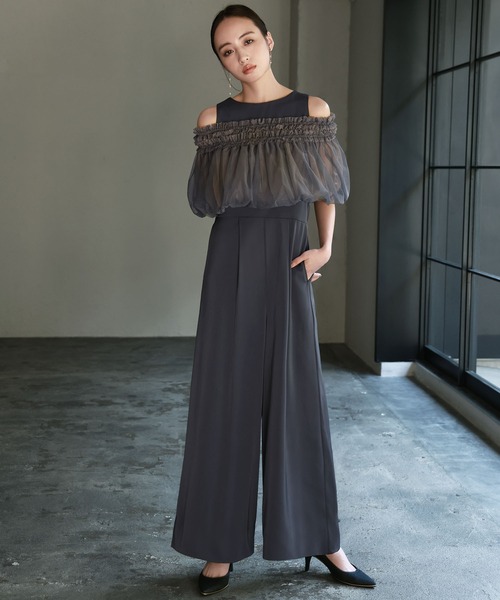 GIRL DRESS FOR NOW パンツドレス チュールフリルブラウス マルチway