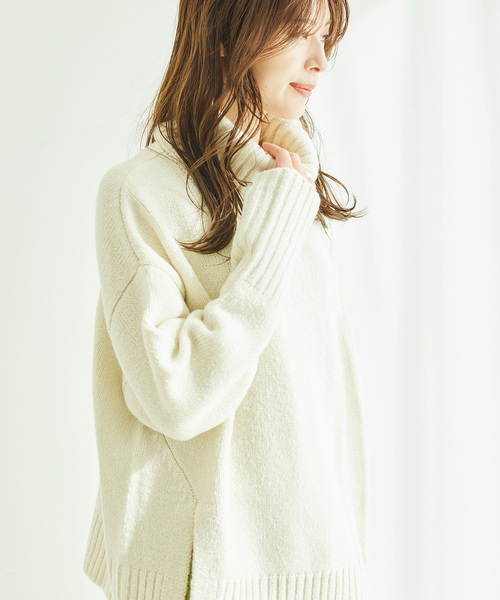 Drawer - yori ニット JAYRO ニット セーター スリット入りタートルニットプルオーバー