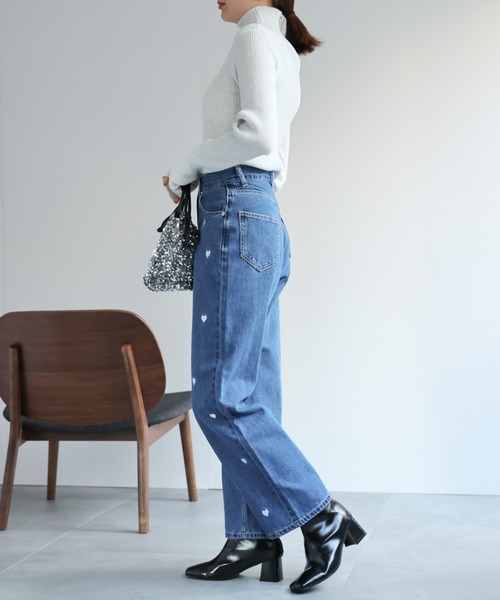 SÉZANEデニムパンツ　32/XS 日本サイズ3 sakishimatokyo ジーンズ デニム デニムパンツ 「3サイズ展開」ハート