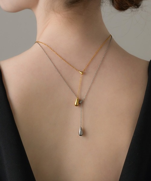 muku ネックレス 金属アレルギー対応 Yシェイプスレンダー