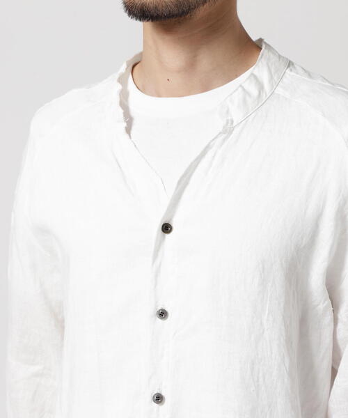 kmrii ムラ染めシャツ KMRii シャツ KMRii/ケムリ/Splash Linen Long Shirt メンズ