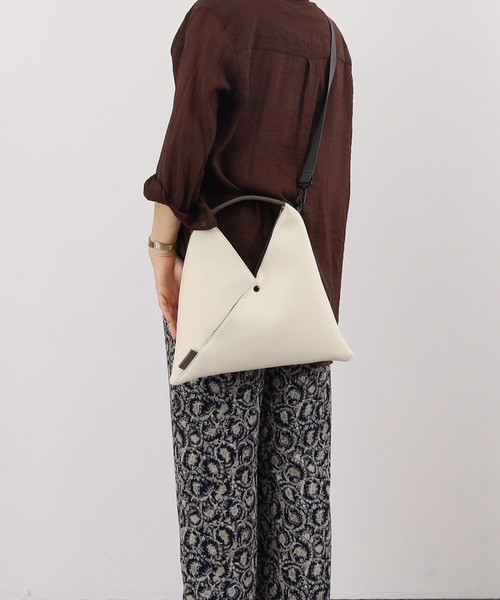 COOCO ハンドバッグ ダイバースーツ風素材2WAY