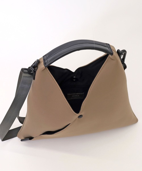 COOCO（クーコ） ハンドバッグ ダイバースーツ風素材2WAY