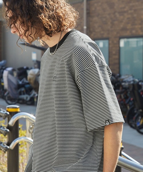 GERRY（ジェリー） tシャツ 別注 ロゴ刺繍 ピンボーダー ドローコード