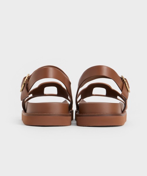 CHARLES ＆ KEITH サンダル カットアウト バックルサンダル