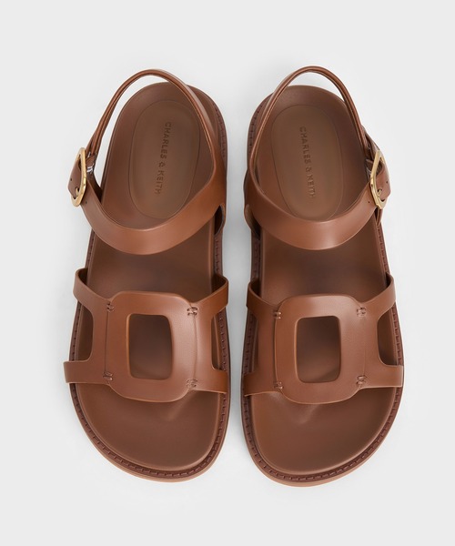 CHARLES＆kEITHサンダル ☆CHARLES&KEITH☆Strappy Tubular Wedge Sandals/送料込