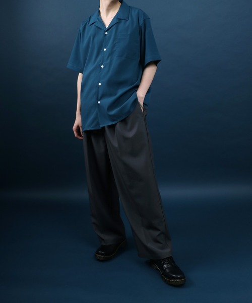 ACANTHUS - Metal Open Collar Shirt / オープンカラーシャツ