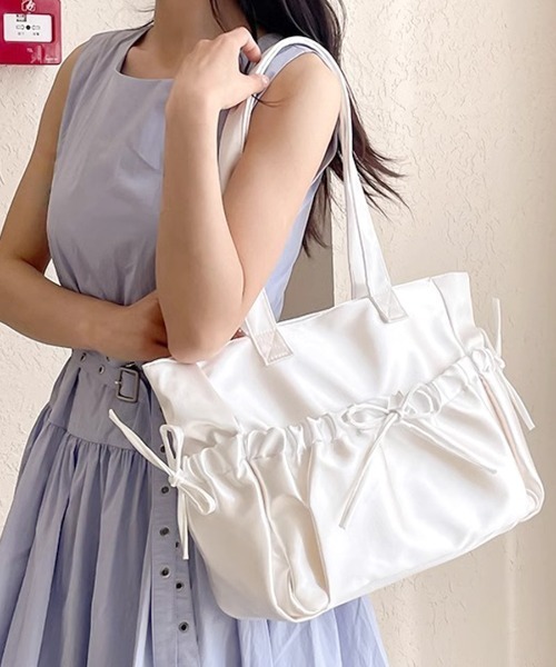 REMUR トートバッグ リボンサテントートバッグ レディース : ZOZOTOWN