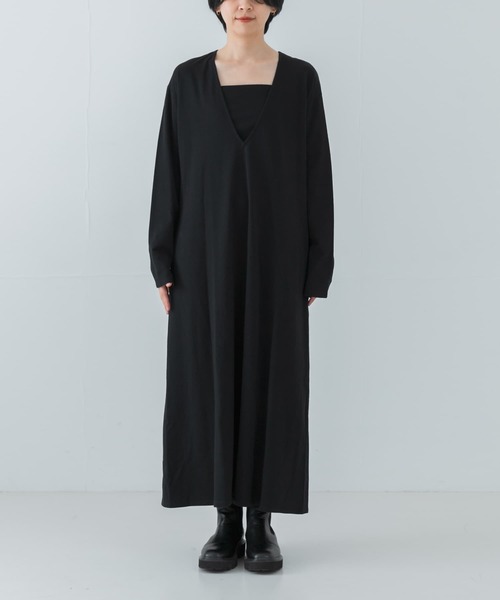 未使用URBAN RESERCHブラック M ロングワンピース URBAN RESEARCH（アーバンリサーチ） ワンピース 「MADE IN JAPAN」V