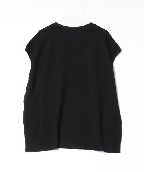 人気商品ランキング 「UNTITLED」 UNTITLED 半袖ニット レディース ブラック 04 トップス