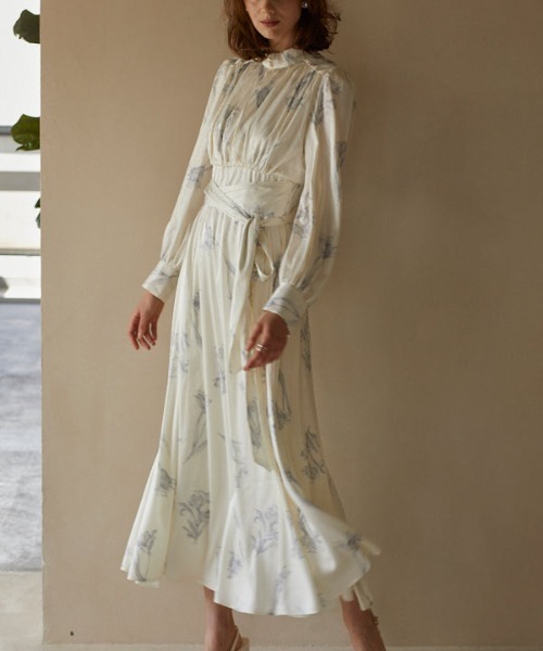 ERADIE（エラディエ） ワンピース Pearl stand satin long dress