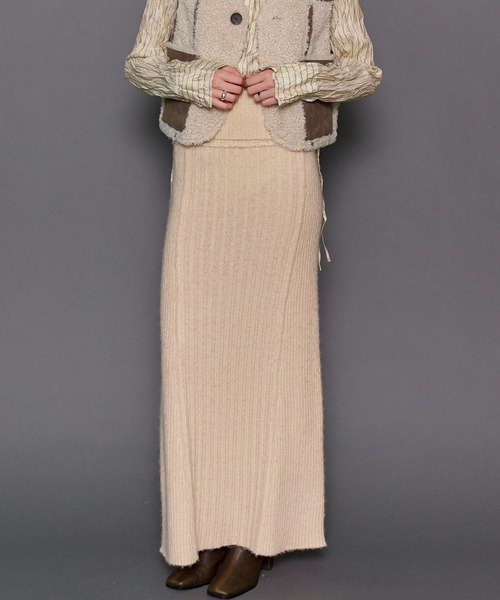 MAISON SPECIAL スカート Knit Maxi Length Skirt/マキシニット