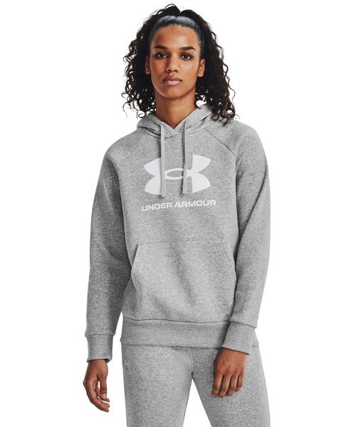 トレーナー スウェット UAライバルフリース  ビッグロゴ フーディー（トレーニング/レディース） レディース UNDER ARMOUR トレーナー スウェット UAライバルフリース