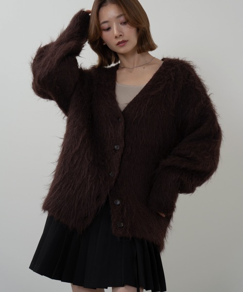 SENEE shaggy knit cardiganシャギーニットカーディガン shaggy knit cardigan（シャギーニットカーディガン