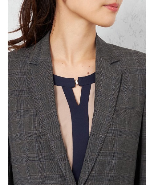スーツ 「ウール100％」ジャケット 1つボタン「REDA」グレー チェック