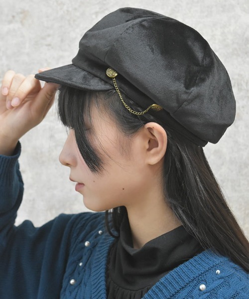 axes femme 黒ハット axes femme 帽子 ハット レザー風バケットハット レディース