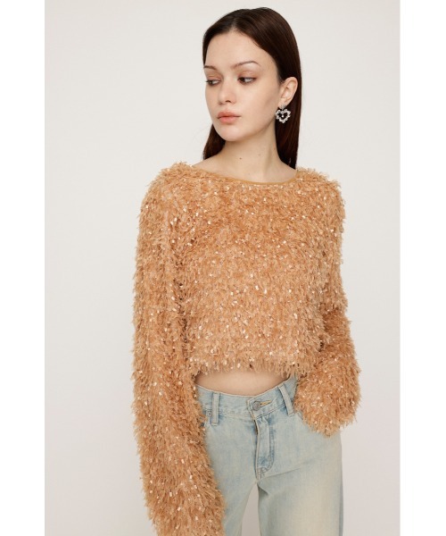 カーディガン 2WAY SHAGGY YARN TOPS ツーウェイ シャギー ヤーン トップス レディース SLY カーディガン 2WAY SHAGGY YARN TOPS ツーウェイ シャギー
