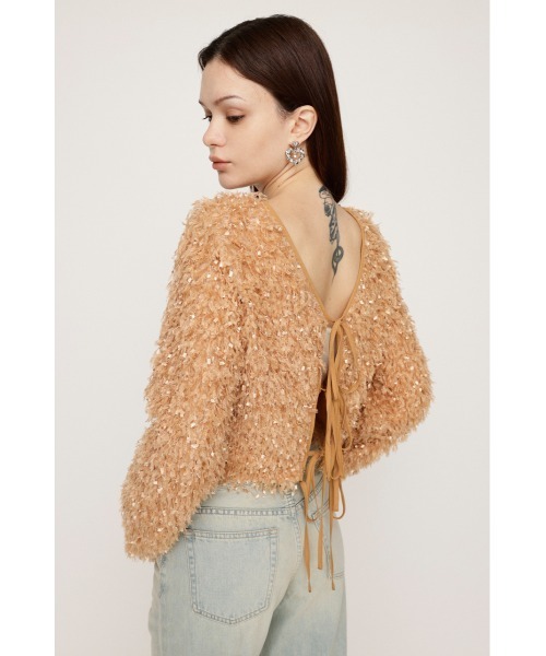 カーディガン 2WAY SHAGGY YARN TOPS ツーウェイ シャギー ヤーン トップス レディース SLY カーディガン 2WAY SHAGGY YARN TOPS ツーウェイ シャギー