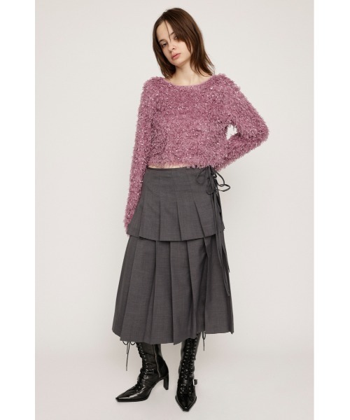 カーディガン 2WAY SHAGGY YARN TOPS ツーウェイ シャギー ヤーン トップス レディース SLY カーディガン 2WAY SHAGGY YARN TOPS ツーウェイ シャギー