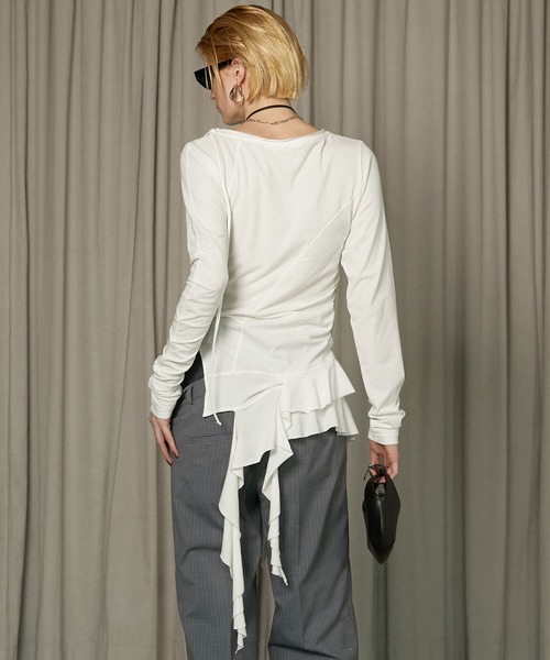 PRANK PROJECT ラッフルヘムアシメトップ / Ruffle Hem