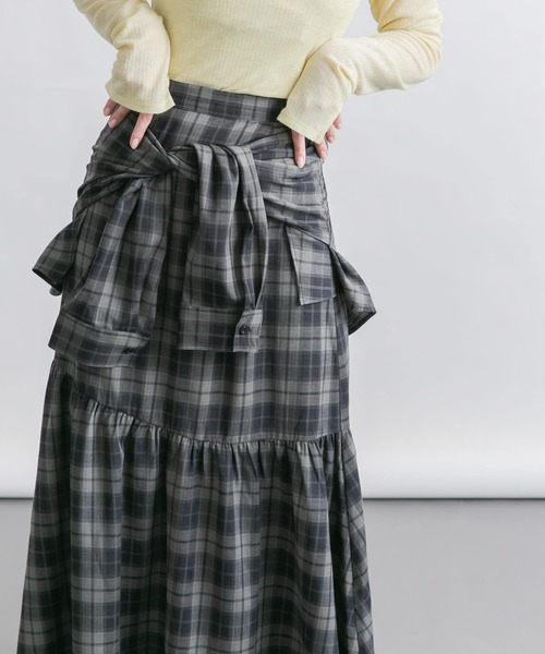 KBF（ケービーエフ） スカート スリーブノットチェックスカート