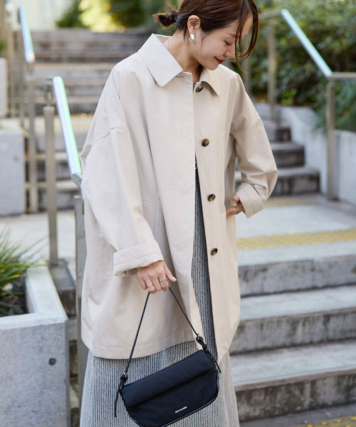JOURNAL STANDARD ステンカラーコート コート コットンリネン