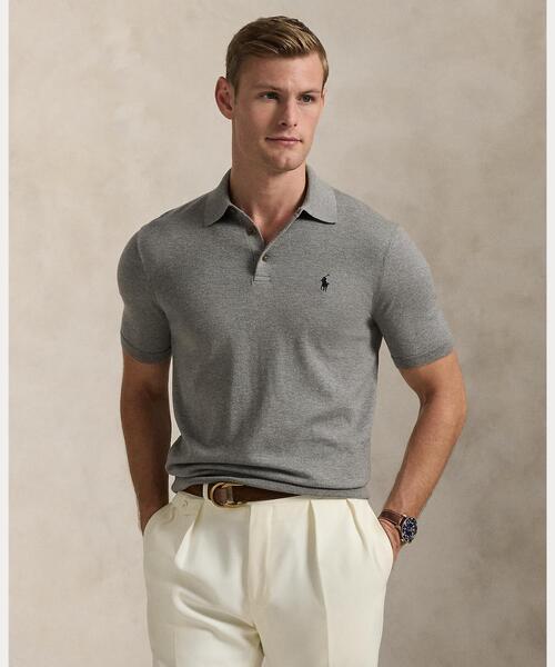 新品PoloRalph Lauren コットン ポロカラー セーターポロシャツL コットン ポロカラー セーター（ニット/セーター）｜POLO RALPH