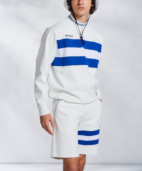 archivio　プルオーバーシャツ archivio（アルチビオ） tシャツ 「MENS」フロント切替UV速乾プル