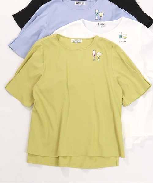 tシャツ 袖タックプルオーバー レディース