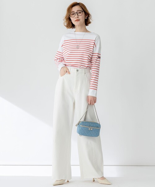 tシャツ 「洗える」Armor-lux スムース パネルボーダー カットソー