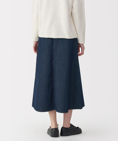 MUJI Labo 婦人 和紙混デニムラップスカート S〜M 婦人 和紙混デニムラップスカート | 無印良品