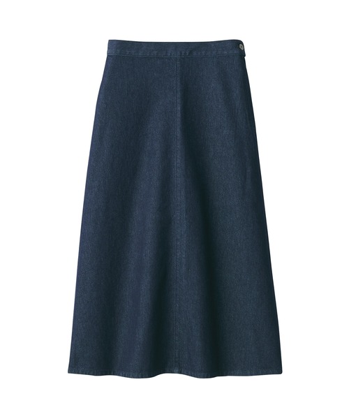 MUJI Labo 婦人 和紙混デニムラップスカート S〜M 婦人 和紙混デニムパンツ | 無印良品