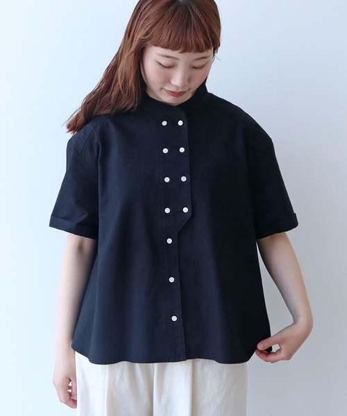 bulle de savon（ビュルデサボン） ブラウス シャツ オックス コック