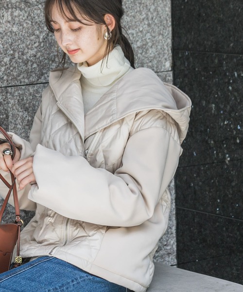 「UR Lab.」 ダウンジャケット FREE オフホワイト レディース_画像7