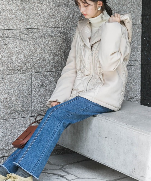 「UR Lab.」 ダウンジャケット FREE オフホワイト レディース_画像8