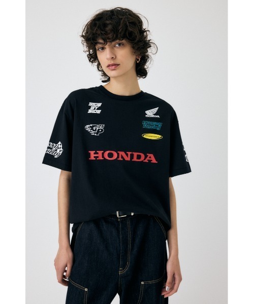 完売品新品タグ付MOUSSY HONDA RHINESTONE Tシャツ　BLK HONDA RHINESTONE Tシャツ（Tシャツ/カットソー）｜MOUSSY