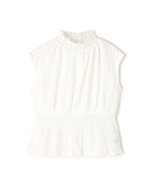 ブラウス シャツ シャーリングフリルネックブラウス レディース NATURAL BEAUTY BASIC ブラウス シャツ シャーリングフリル