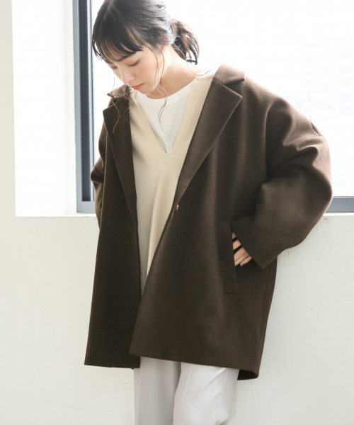 ローリーズファーム　アウター 楽天市場】【SALE／30%OFF】(W)Fレザーロングブルゾン LOWRYS FARM