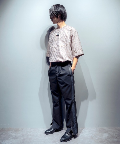 N'enuphar スラックス N'enuphar サイドライン フレア スリム