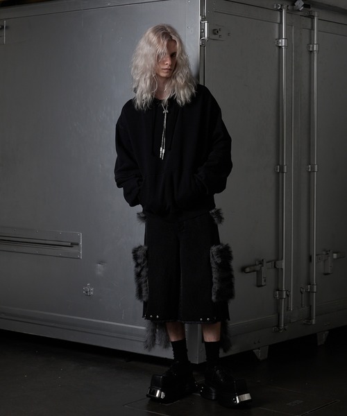 GRANCY ジーンズ 「GRANCY」FurPocket Design Half Denim Cargo Pants