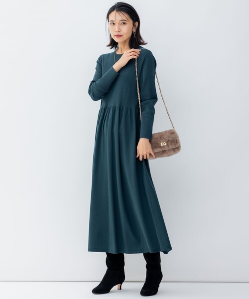 23区 「23区」 ニットワンピース 40 レッド レディース : ZOZOTOWN