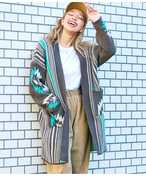 「anap mimpi」 ニットカーディガン FREE ダークグレー レディース_画像4