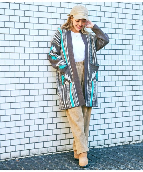 「anap mimpi」 ニットカーディガン FREE ダークグレー レディース_画像9