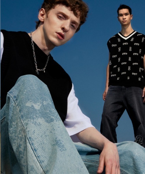 OY 「OY」 Vネックニット FREE ブラック メンズ : ZOZOTOWN