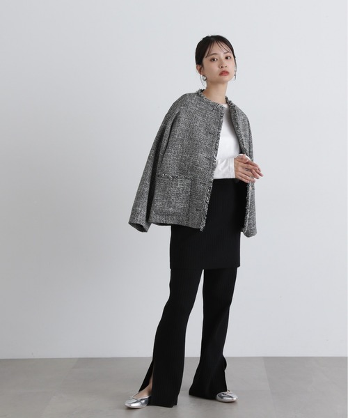 「N.（N. Natural Beauty Basic）」 ツイードジャケット MEDIUM ホワイト系その他 レディース_画像7