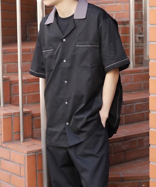 Hilton ボーリングシャツ　 16-L-16½ 希少 黒 XXL 60s HILTON ボーリングシャツ オールド