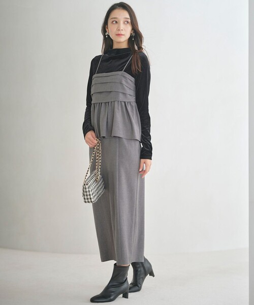 ANY SIS（エニィスィス） キャミソールワンピース 2 グレー レディース